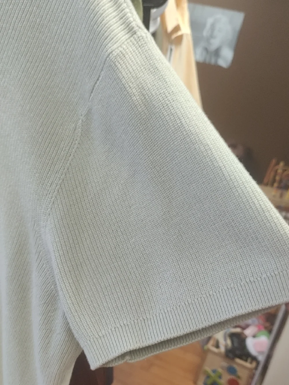 Zara Light Sage Short-Sleeve Knit Crew Shirt - Picture 5 of 7